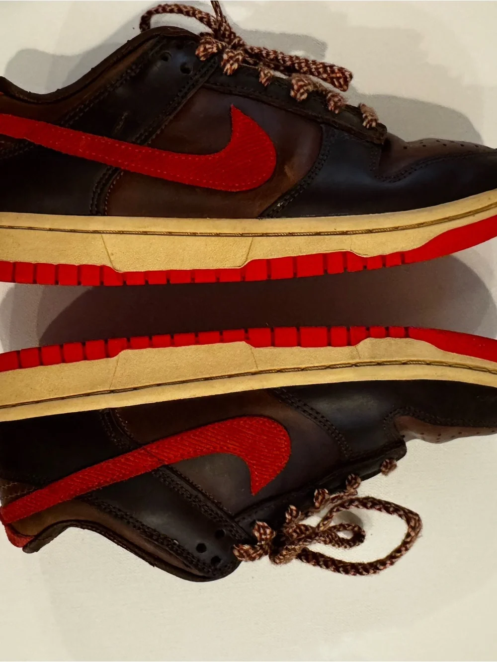 Nike Brown and Orange Boys Low-Top Sneakers